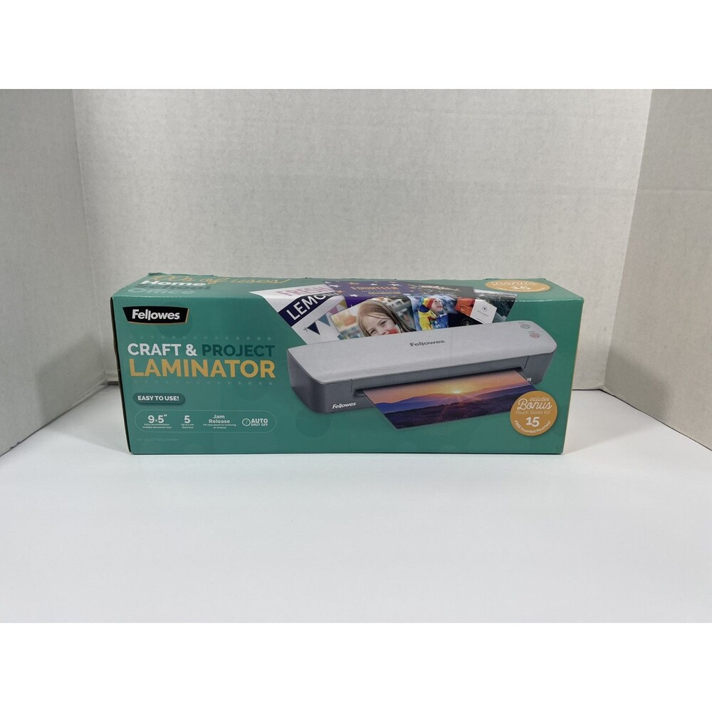 FELLOWES CRAFT AND PROJECT LAMINATOR CRC52472 w/ BONUS 15 POUCHES - NEW